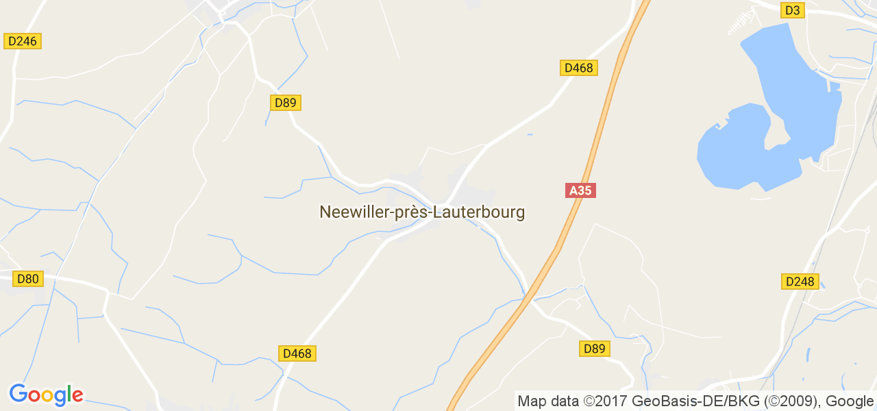 map de la ville de Neewiller-près-Lauterbourg