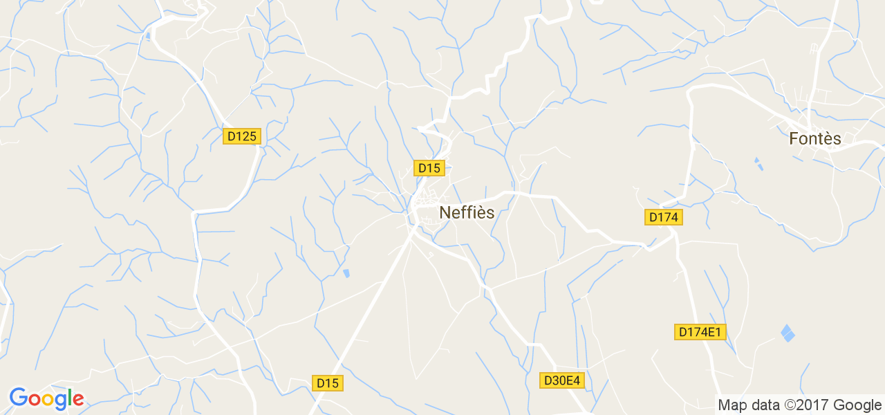 map de la ville de Neffiès