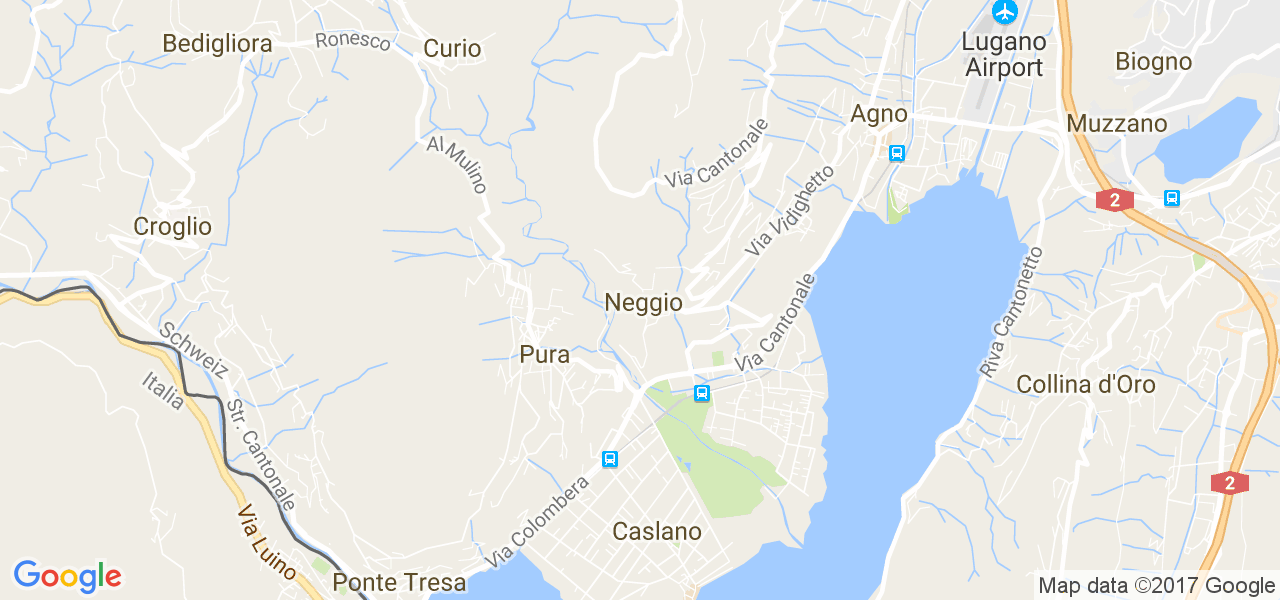 map de la ville de Neggio