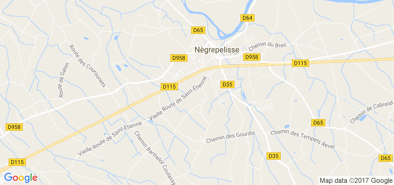 map de la ville de Nègrepelisse