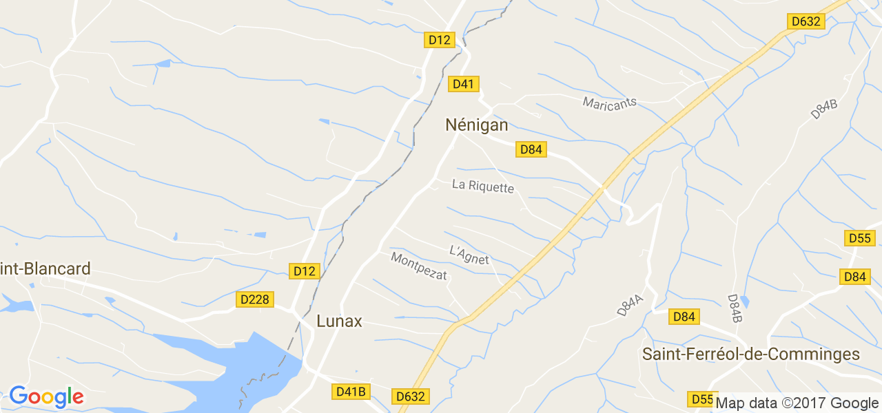 map de la ville de Nénigan