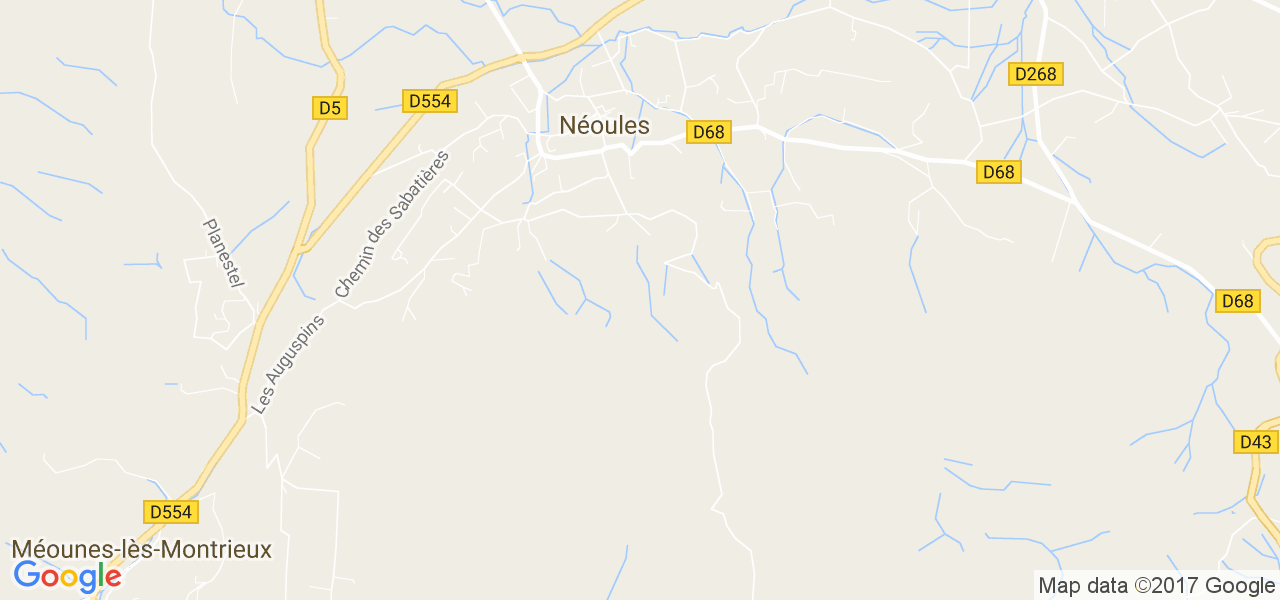 map de la ville de Néoules