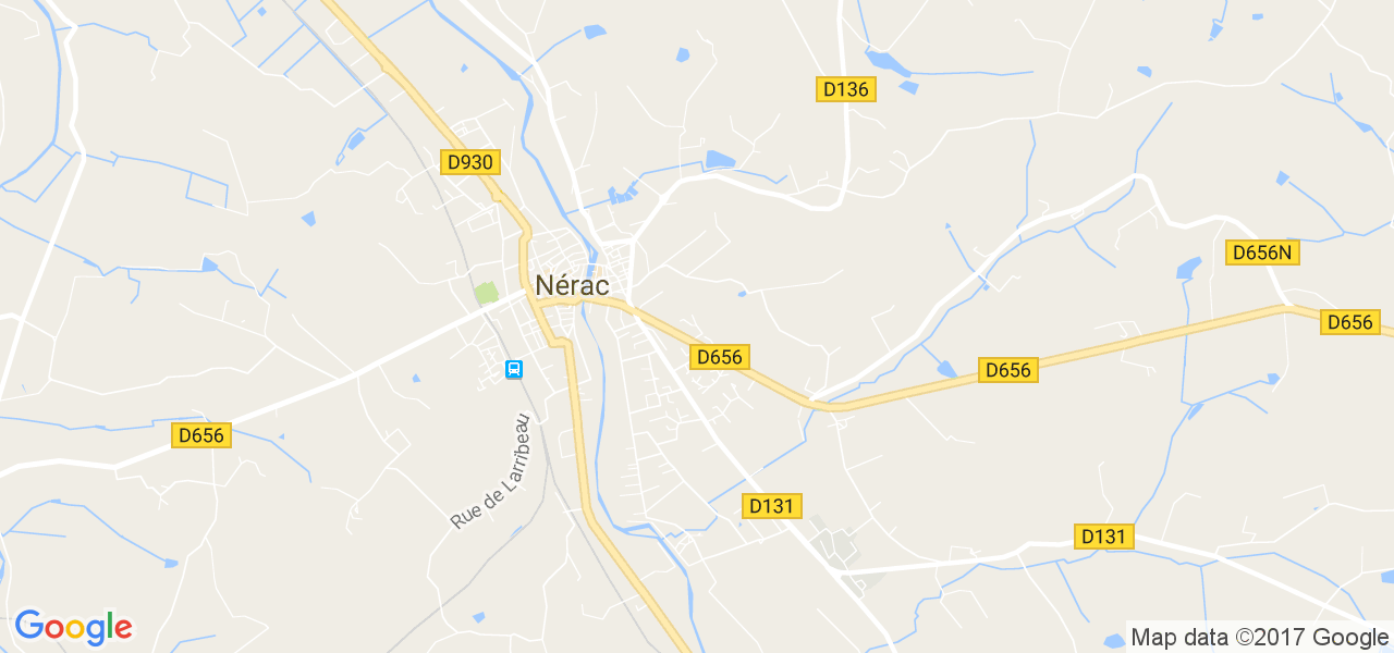 map de la ville de Nérac