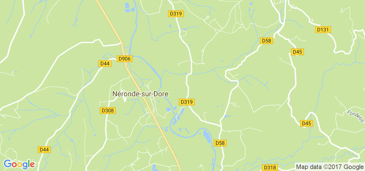 map de la ville de Néronde-sur-Dore