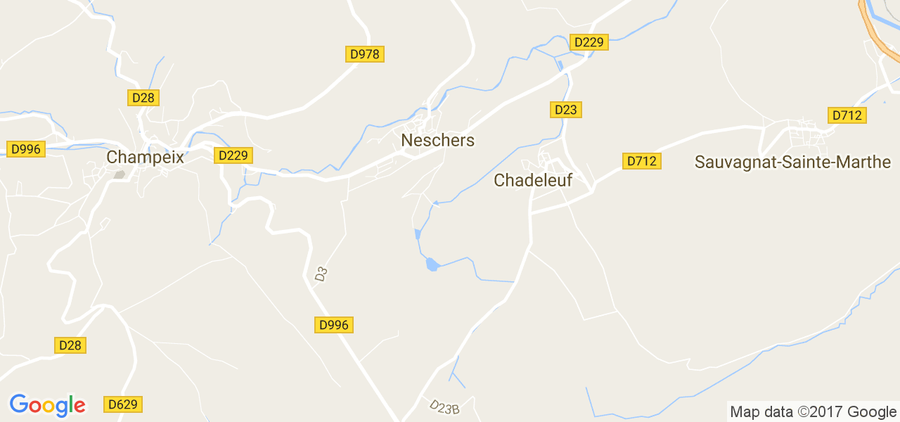 map de la ville de Neschers