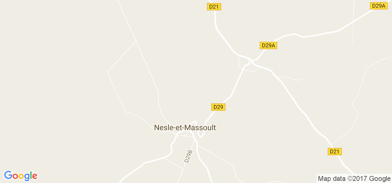 map de la ville de Nesle-et-Massoult