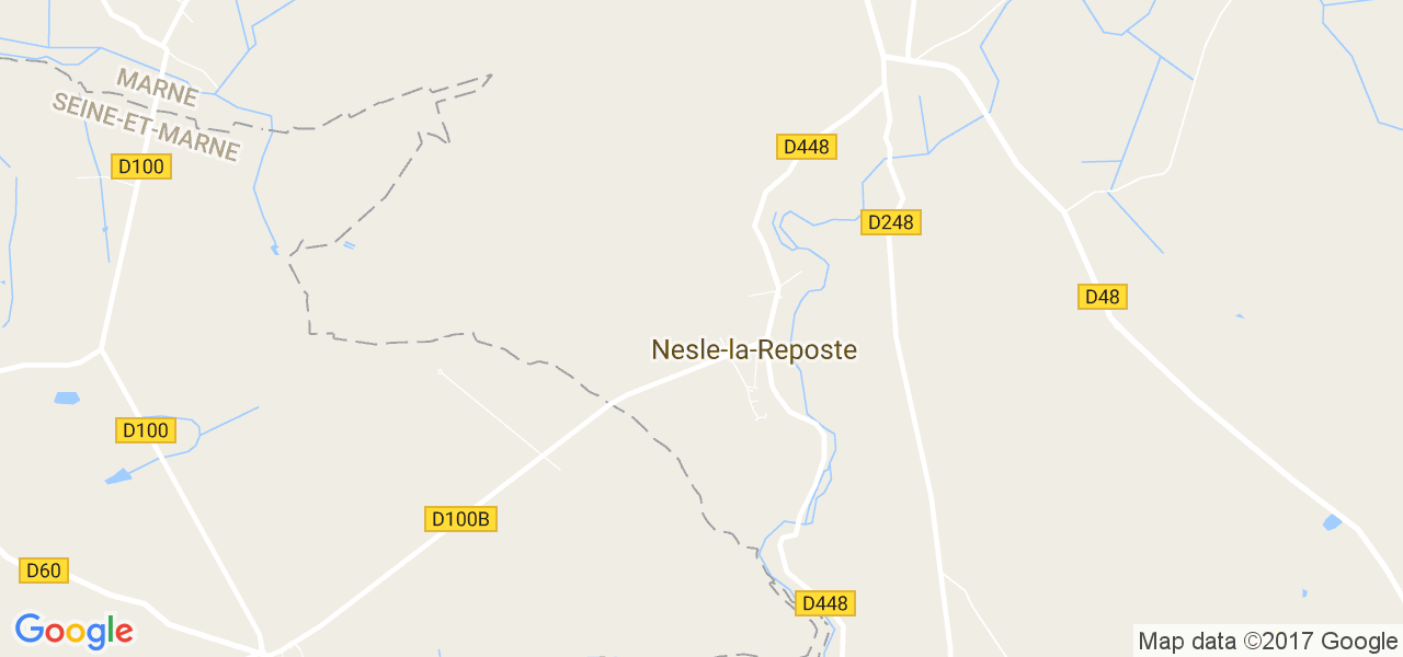 map de la ville de Nesle-la-Reposte