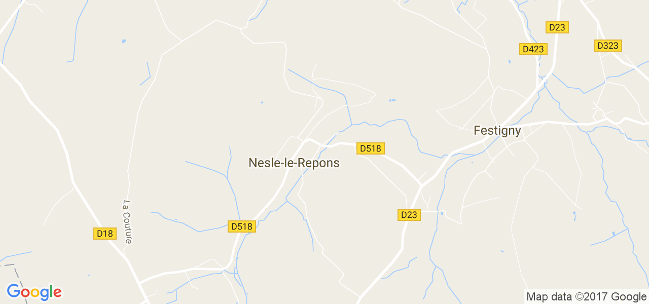 map de la ville de Nesle-le-Repons