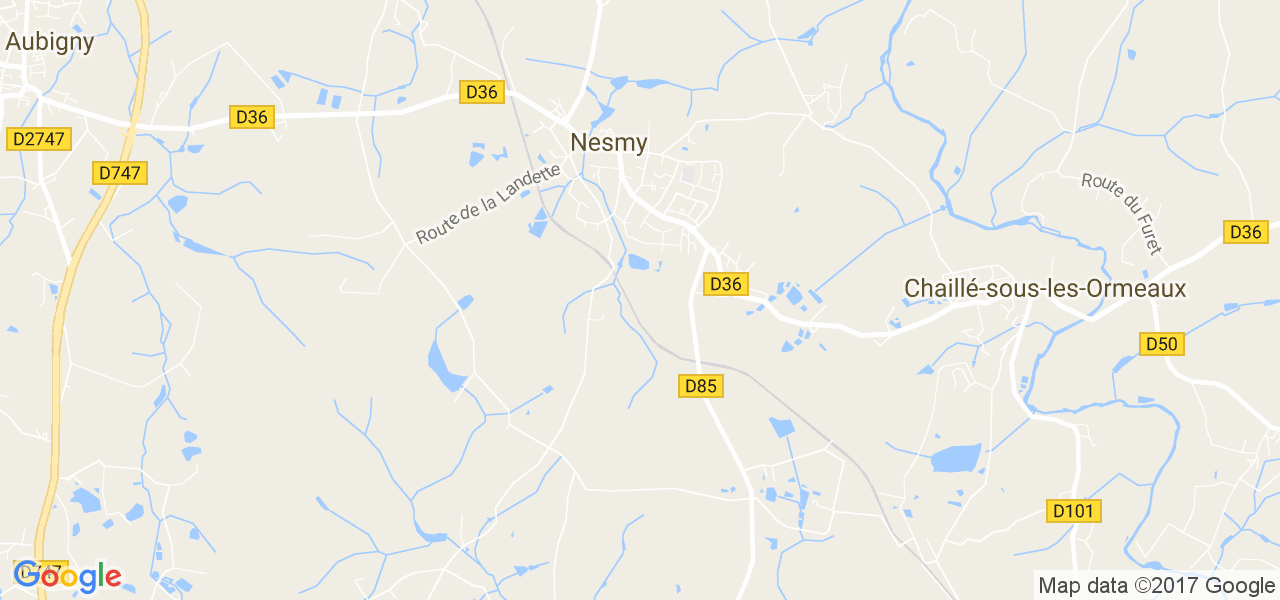 map de la ville de Nesmy