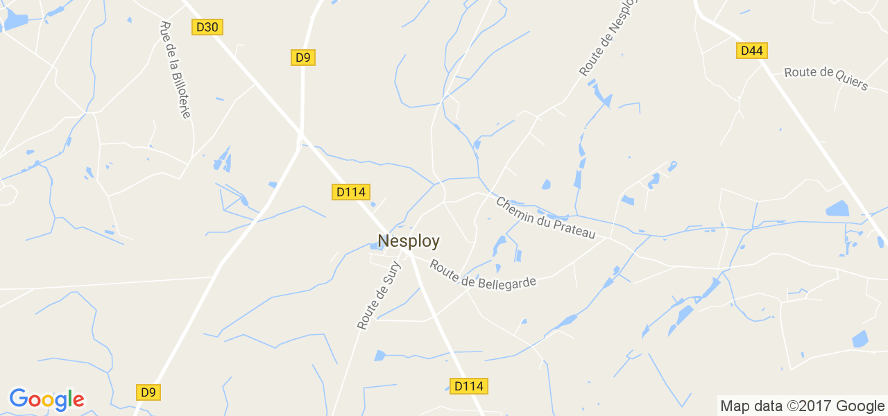 map de la ville de Nesploy