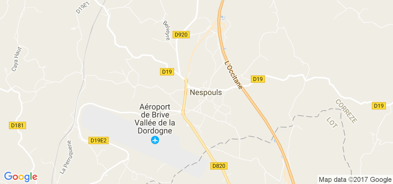 map de la ville de Nespouls