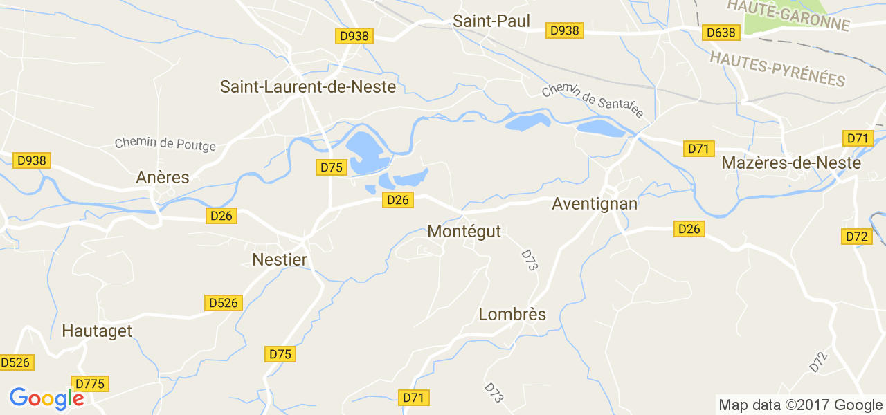 map de la ville de Nestier