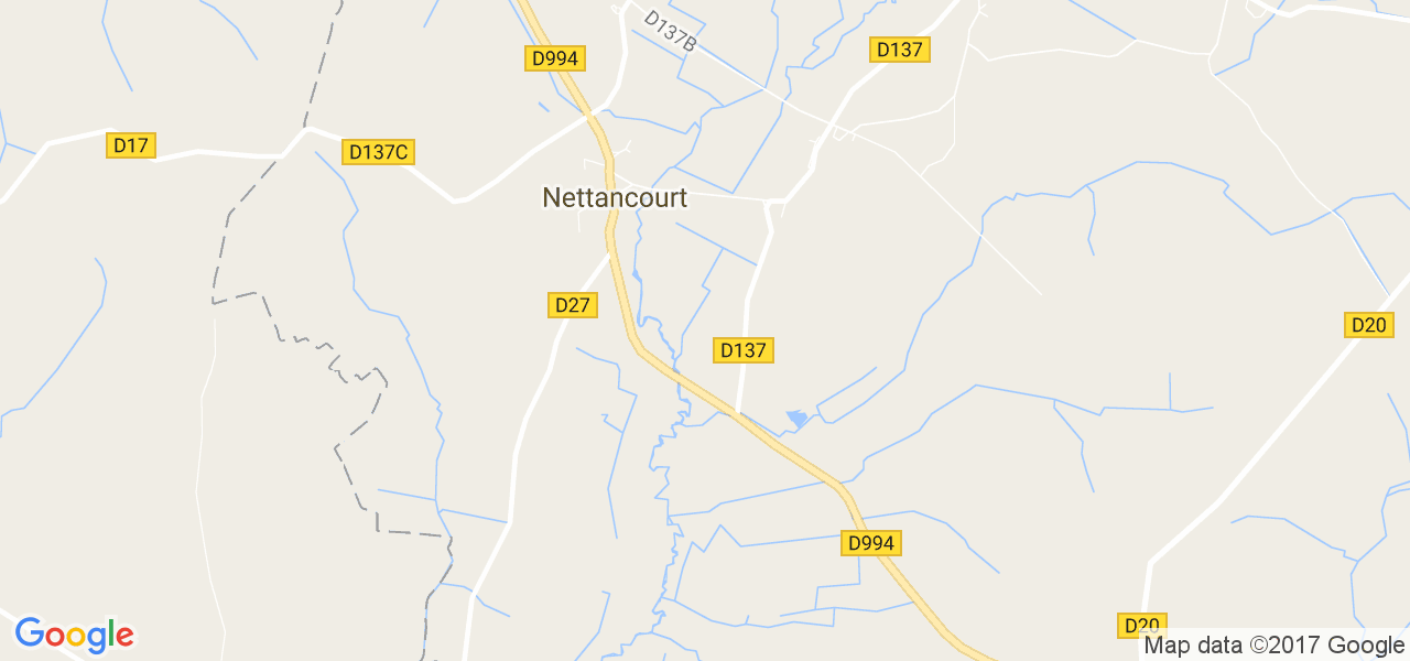 map de la ville de Nettancourt