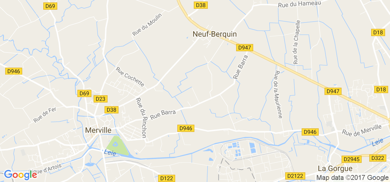 map de la ville de Neuf-Berquin