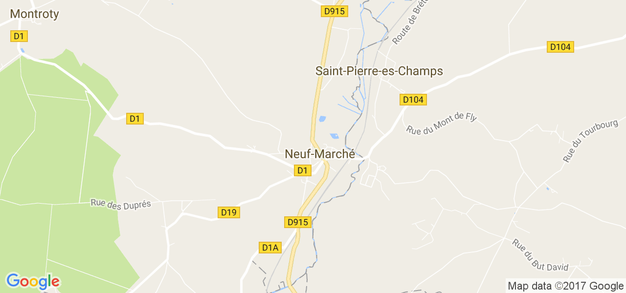 map de la ville de Neuf-Marché