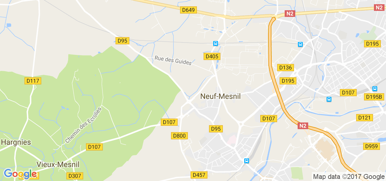 map de la ville de Neuf-Mesnil