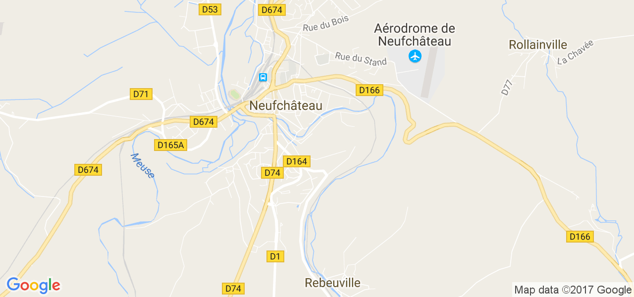 map de la ville de Neufchâteau