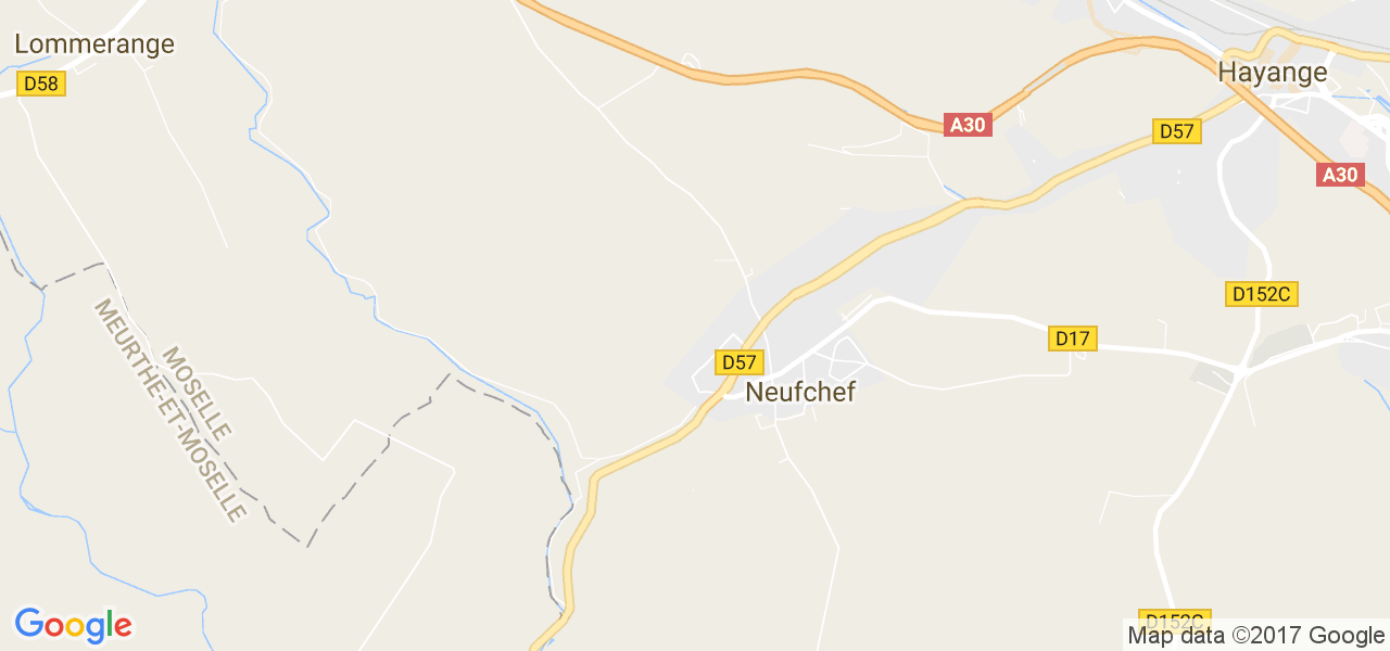 map de la ville de Neufchef