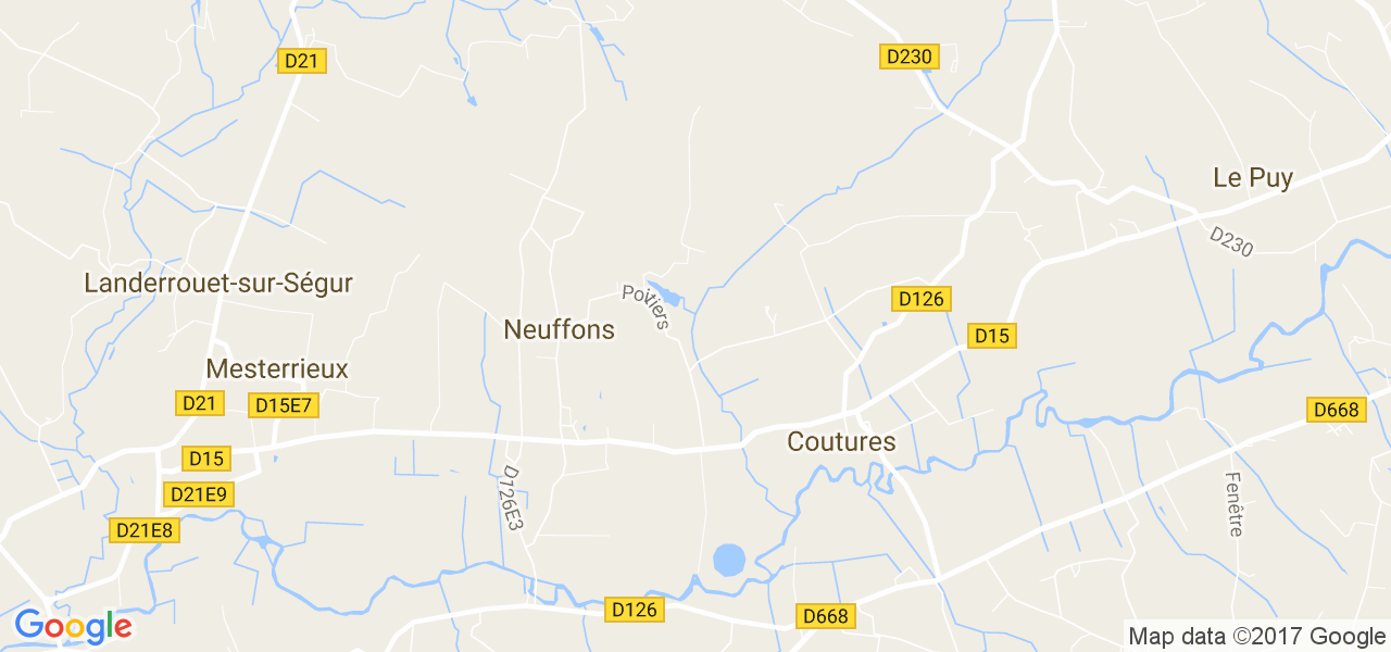 map de la ville de Neuffons