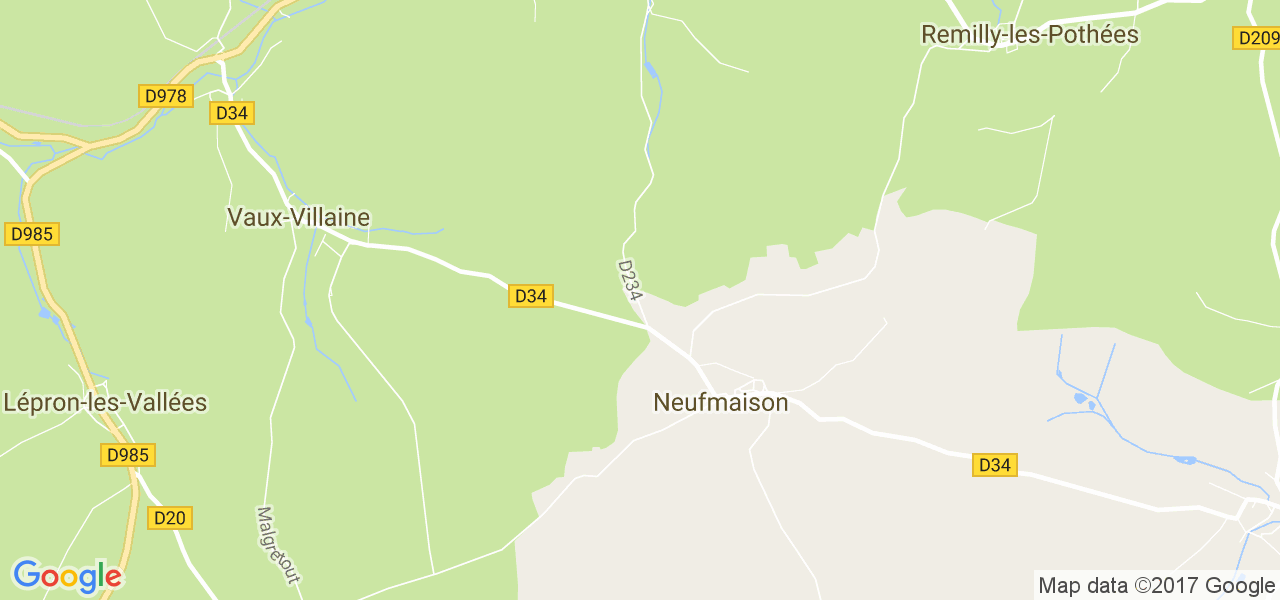 map de la ville de Neufmaison