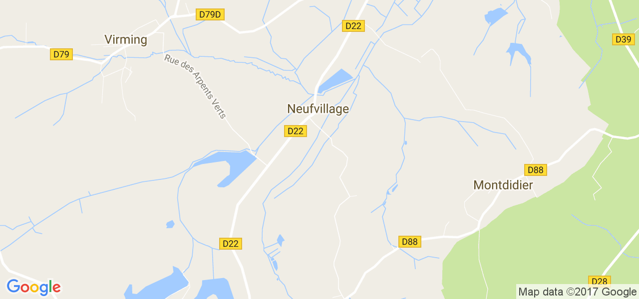 map de la ville de Neufvillage