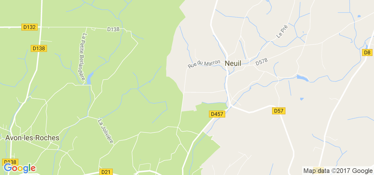 map de la ville de Neuil