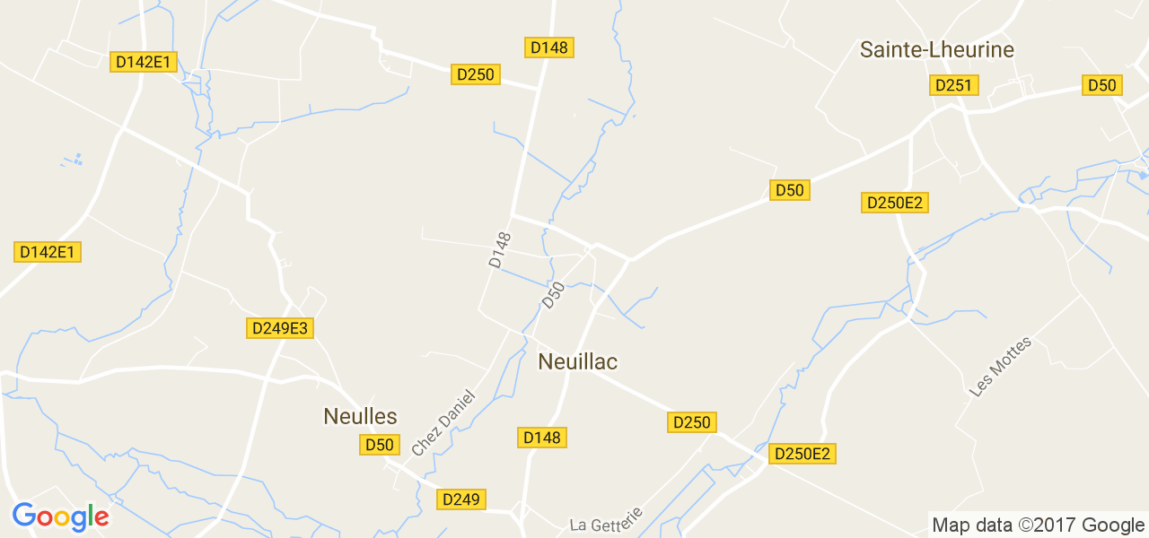 map de la ville de Neuillac