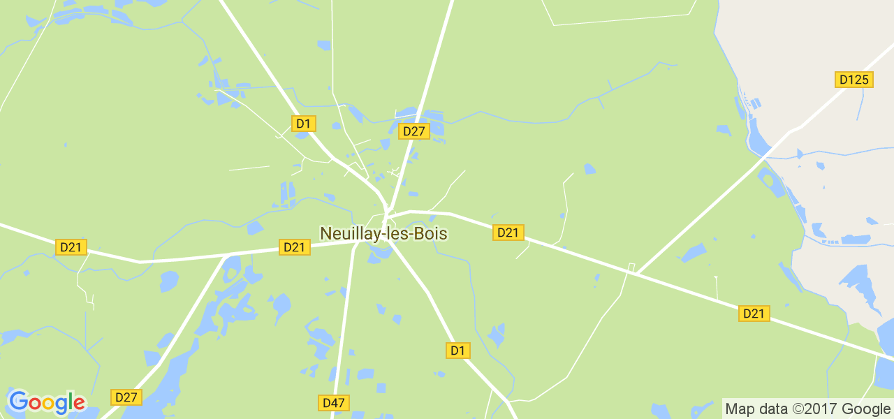 map de la ville de Neuillay-les-Bois