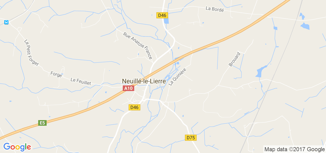 map de la ville de Neuillé-le-Lierre