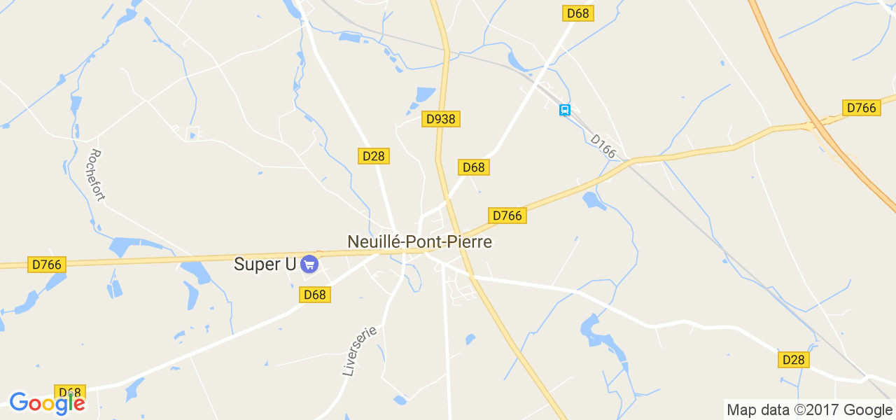 map de la ville de Neuillé-Pont-Pierre