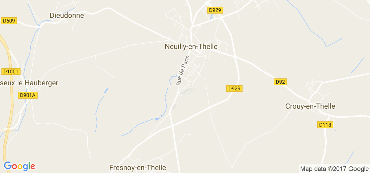 map de la ville de Neuilly-en-Thelle