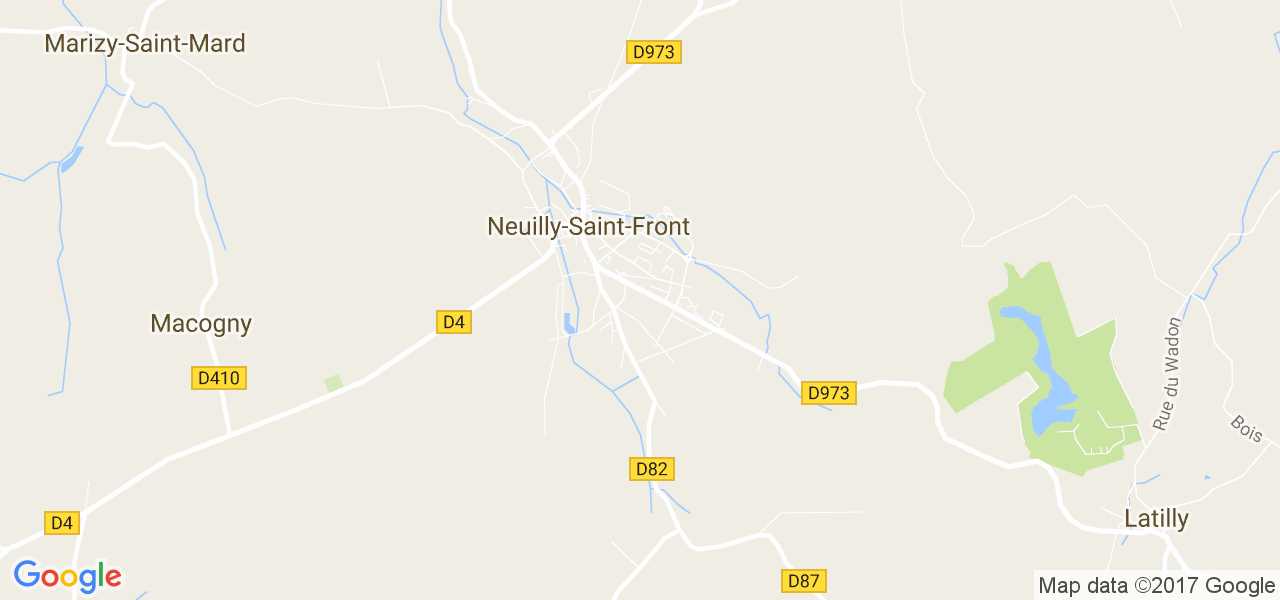 map de la ville de Neuilly-Saint-Front