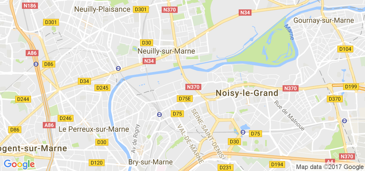 map de la ville de Neuilly-sur-Marne