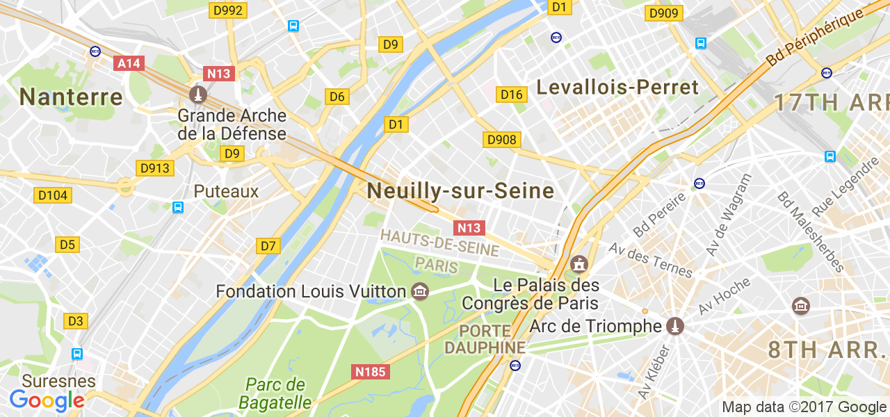 map de la ville de Neuilly-sur-Seine