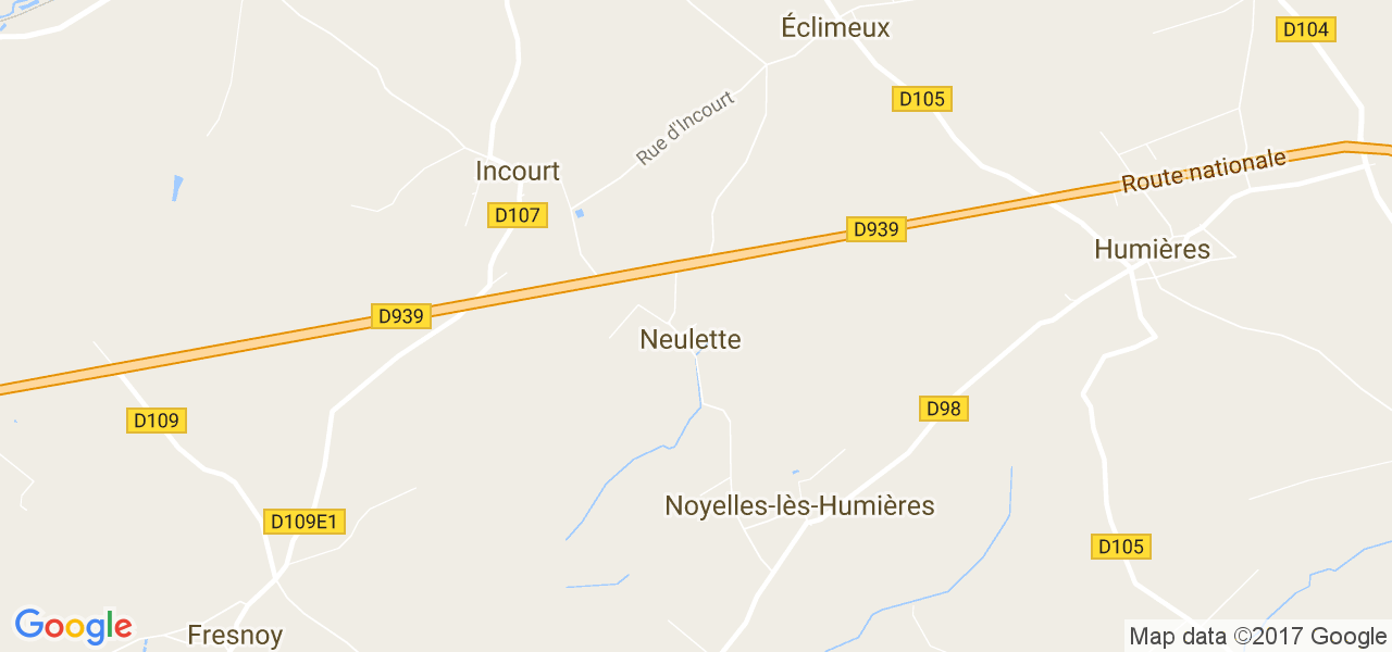 map de la ville de Neulette