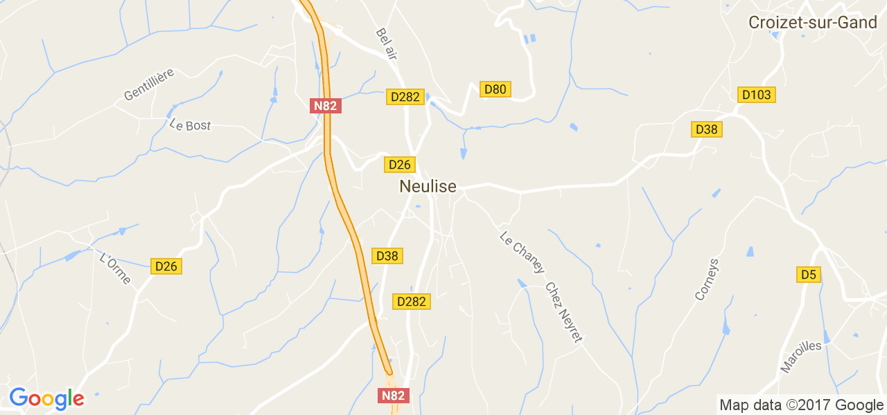 map de la ville de Neulise