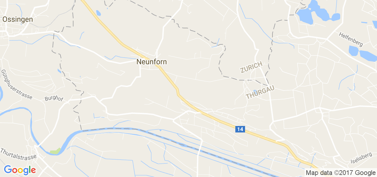 map de la ville de Neunforn