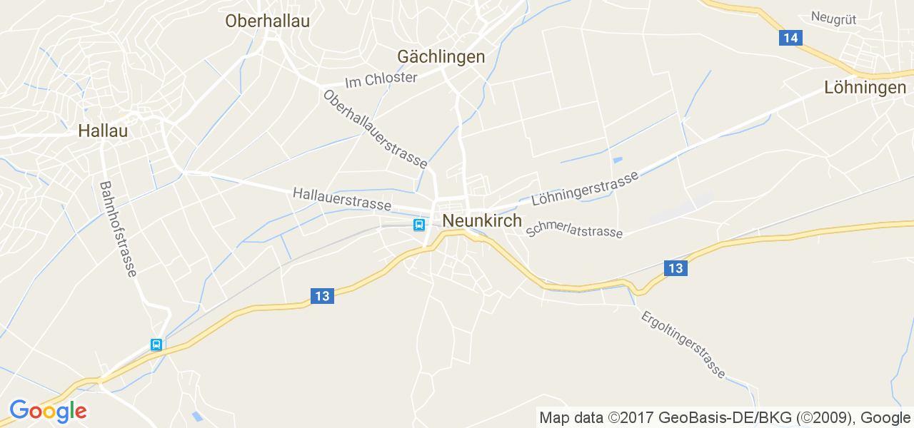 map de la ville de Neunkirch