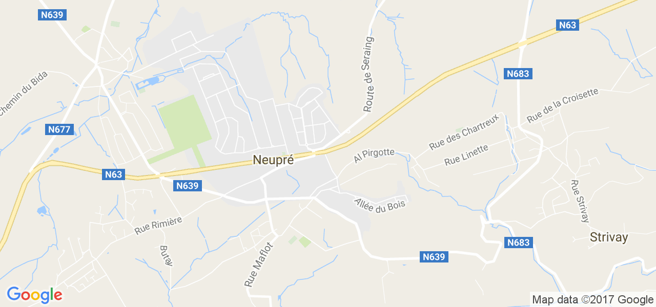 map de la ville de Neupré