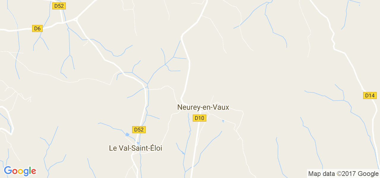 map de la ville de Neurey-en-Vaux