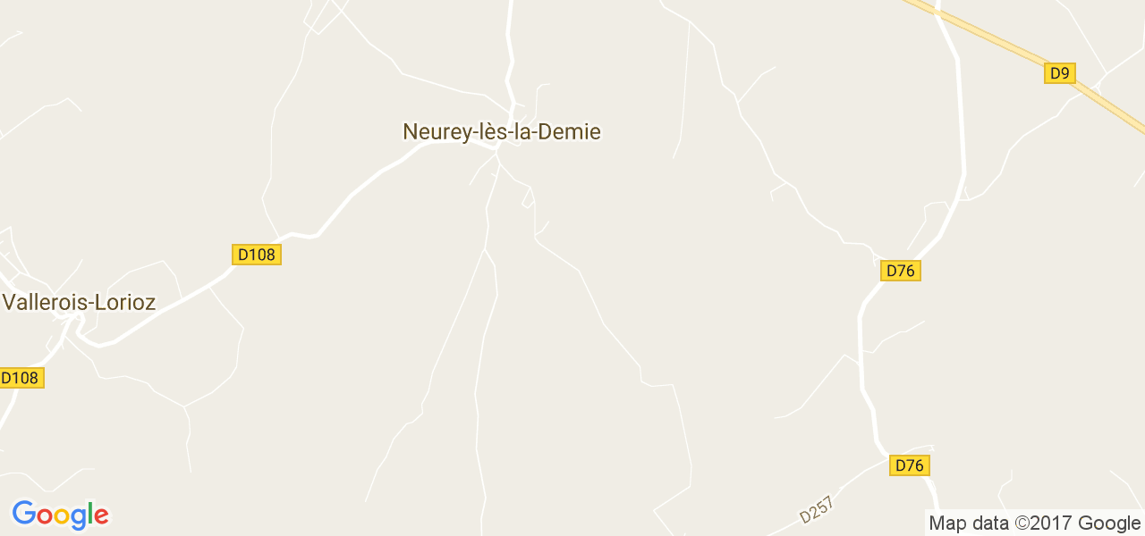 map de la ville de Neurey-lès-la-Demie