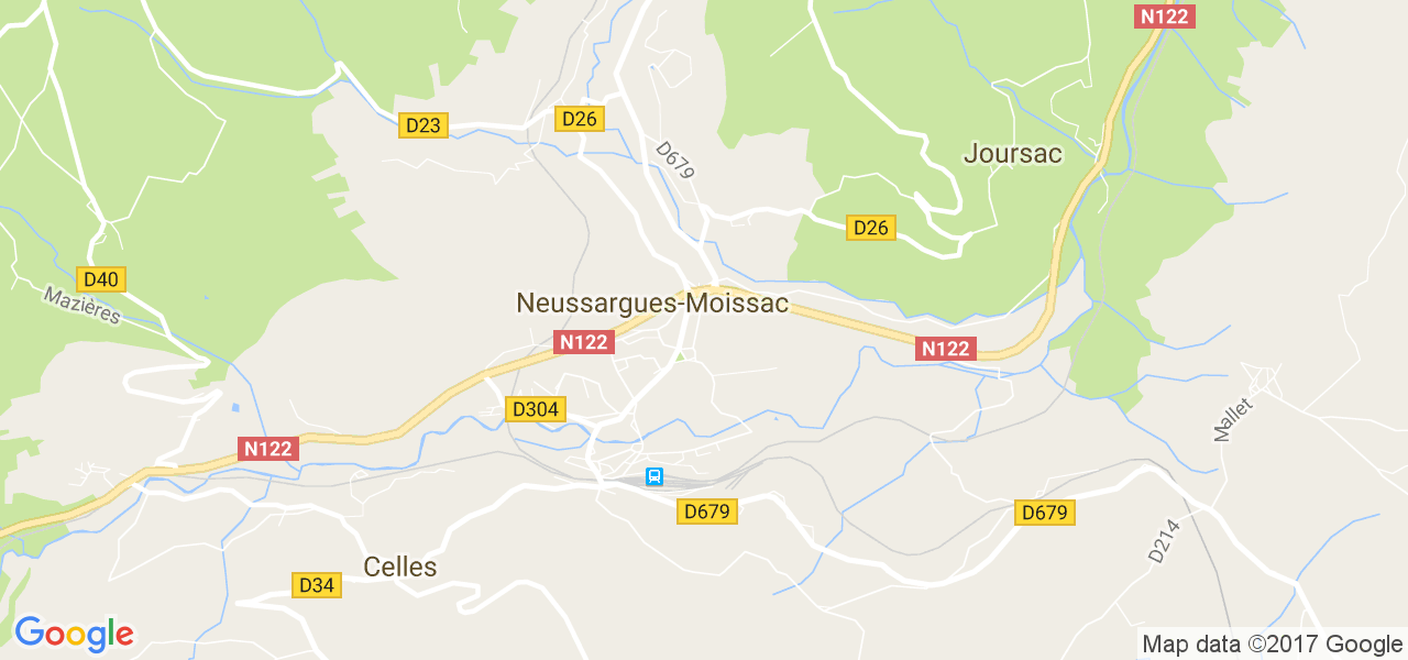 map de la ville de Neussargues-Moissac