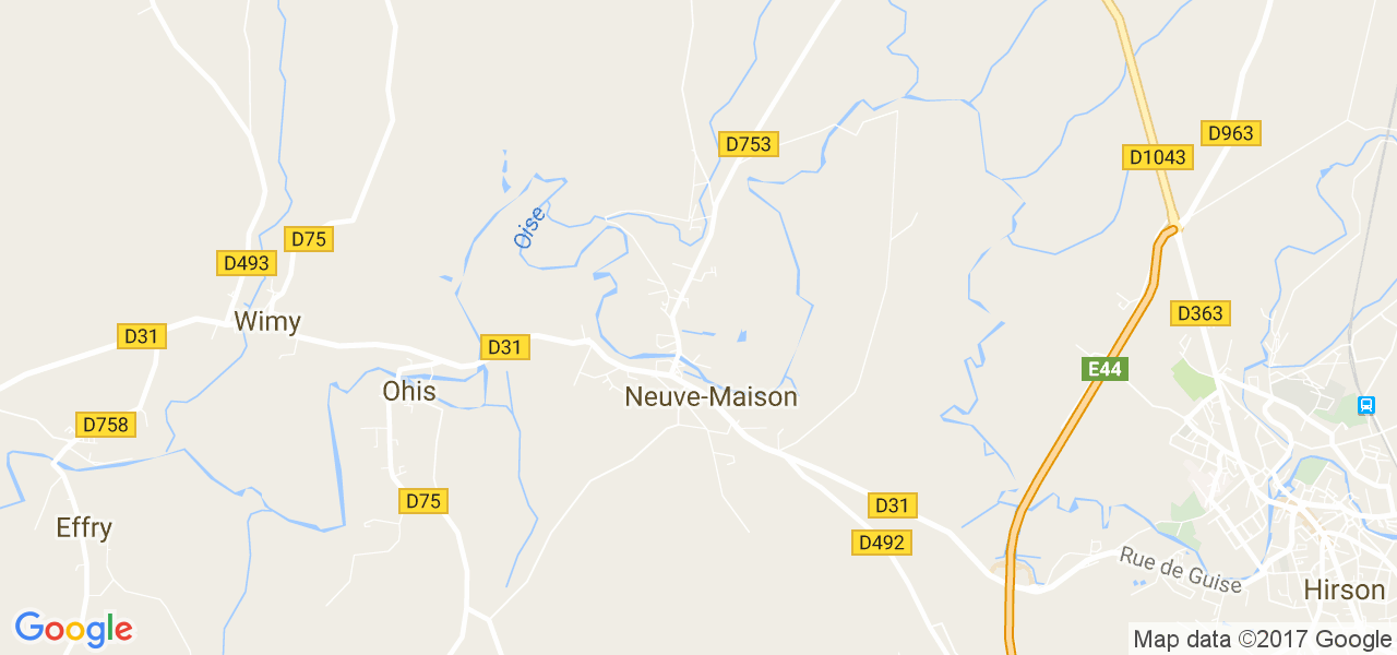 map de la ville de Neuve-Maison