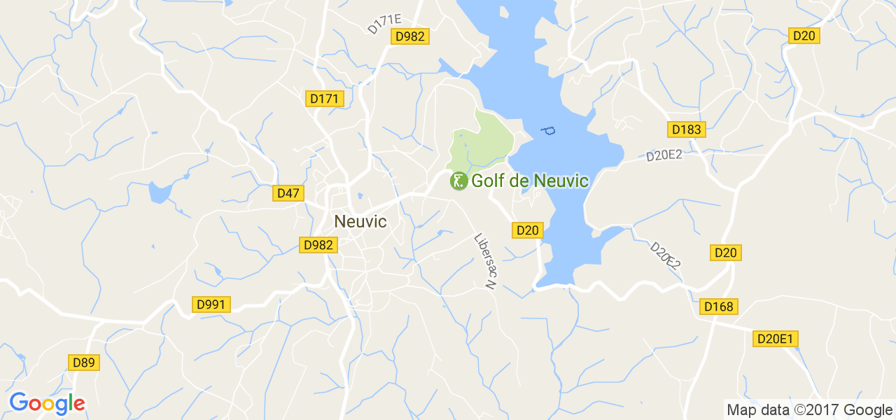 map de la ville de Neuvic