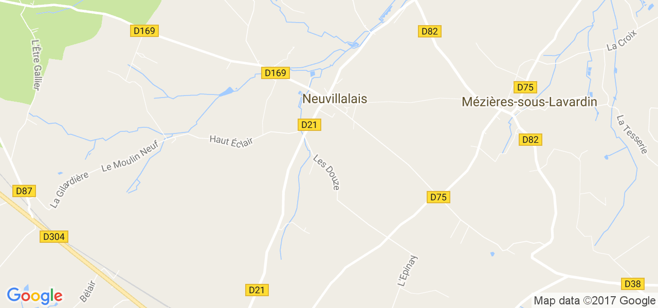 map de la ville de Neuvillalais