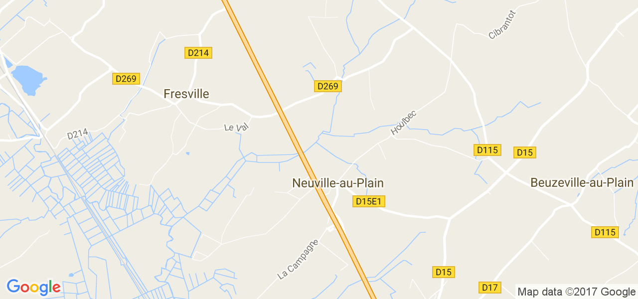 map de la ville de Neuville-au-Plain