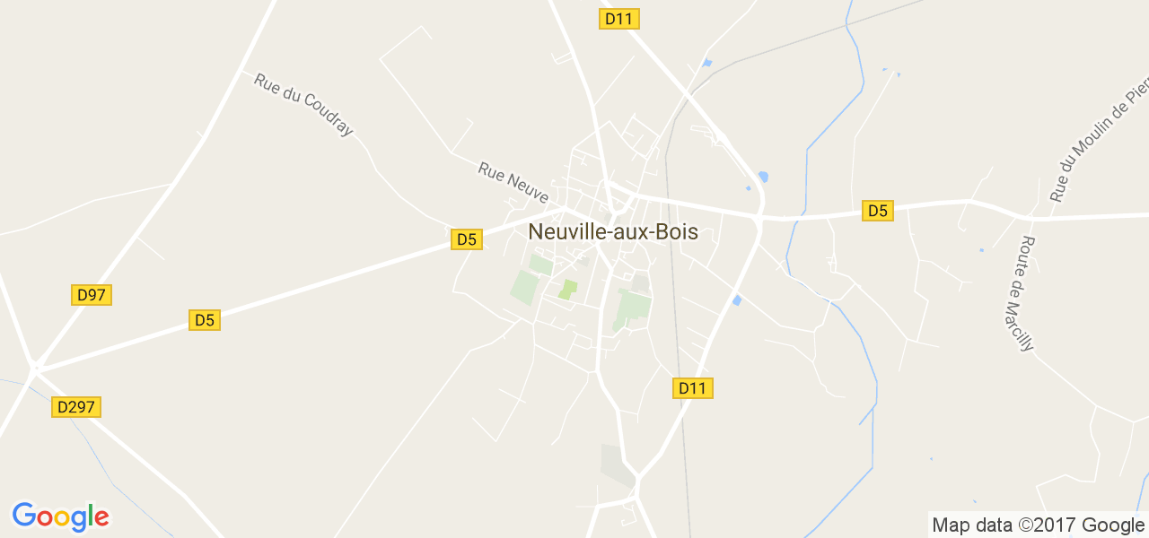 map de la ville de Neuville-aux-Bois