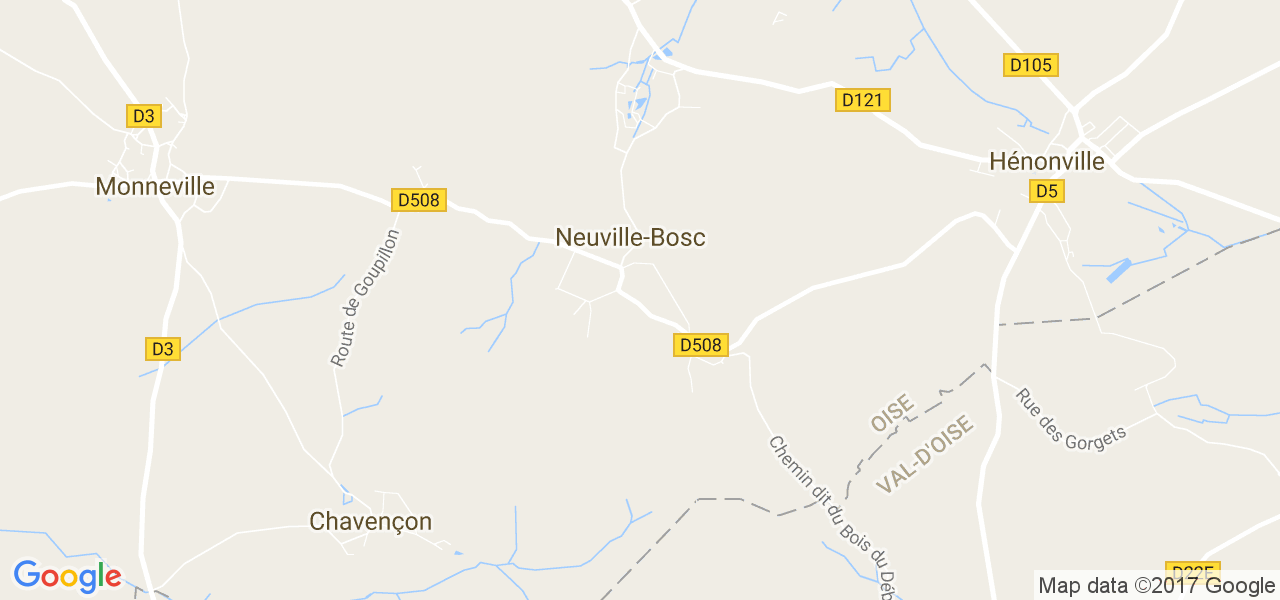 map de la ville de Neuville-Bosc