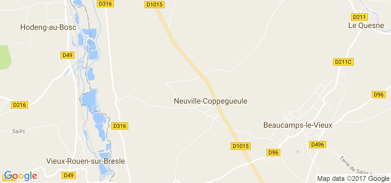 map de la ville de Neuville-Coppegueule