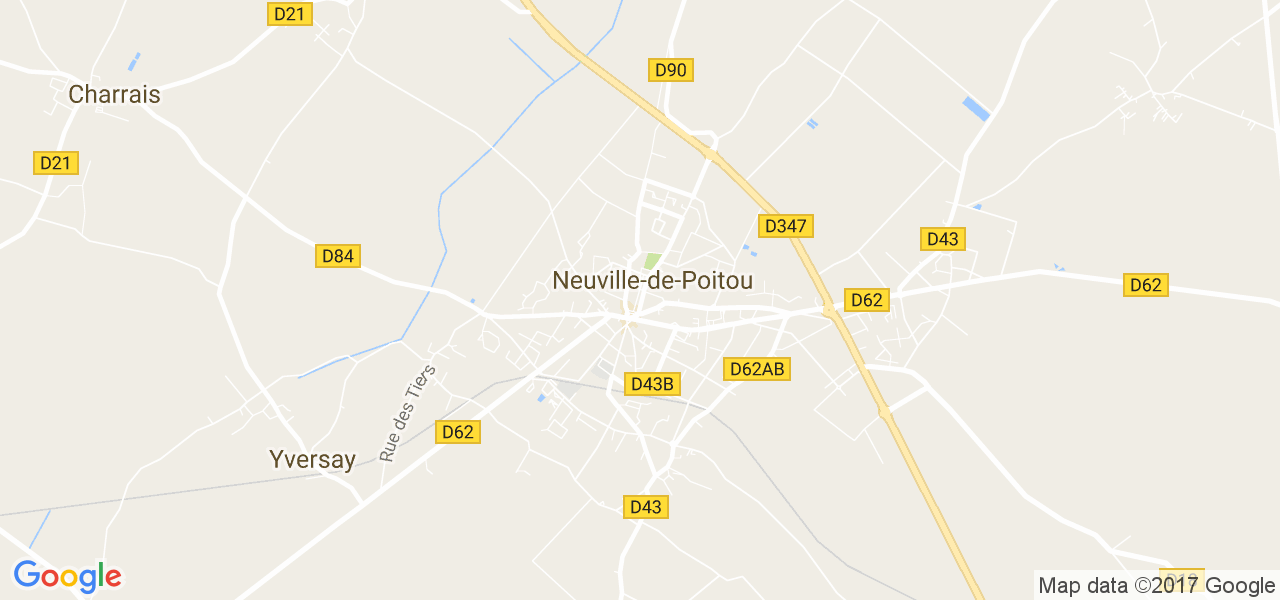 map de la ville de Neuville-de-Poitou